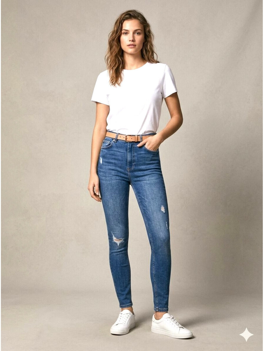 Zara By TRF Authentic Blue Denim Skinny Jeans Size 2/4 High Rise Pants 25